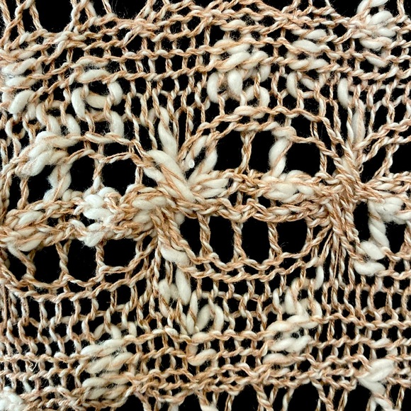 Cynthia Rowley tan/wht quarter sleeves sweater - Size XS - Picture 6 of 9